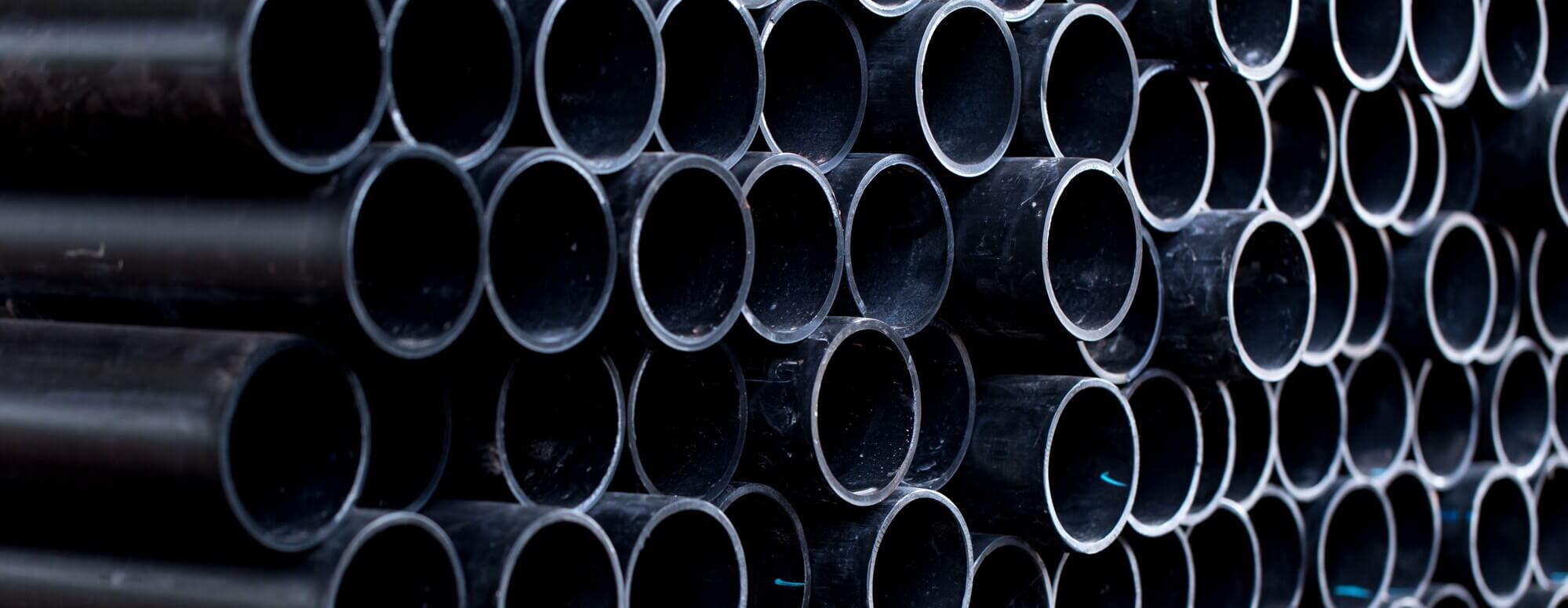 a big collection of aluminium pipes